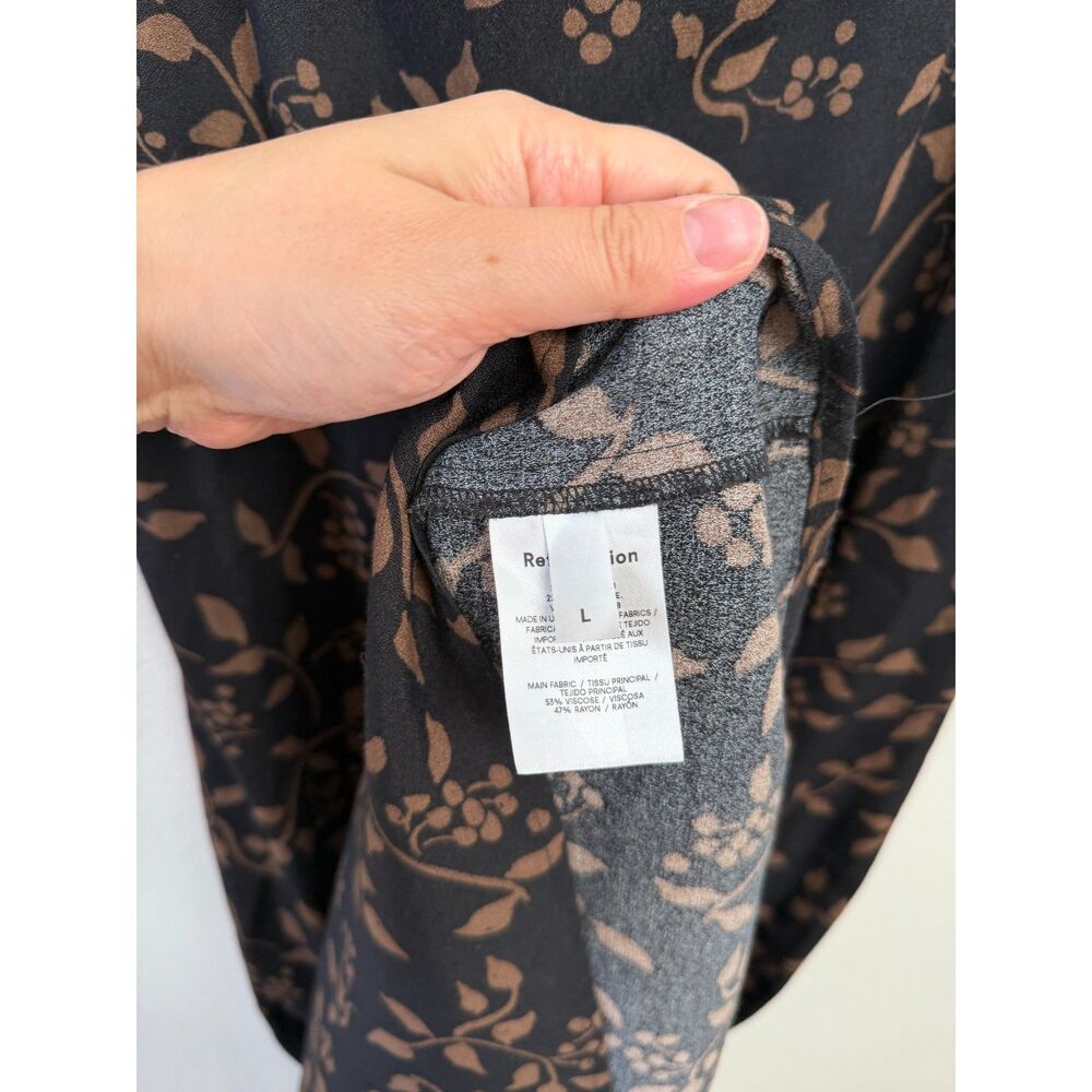 Reformation Larkin Dress in Carob size L - Picture 8 of 10